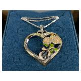 NOS Bradford Exchange Sterling Daughter Rose Heart NOS Bradford Exchange Sterling Daughter Rose Heart