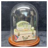 Miniature Vintage Camper Diorama in Glass Dome Tra