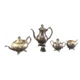 Vintage English Silver Mfg Footed Silverplate Tea