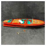 Handcrafted Chris Craft Triple Cockpit Model Speed