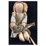 Handmade Folk Art Cloth Heart Doll