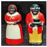 Vintage Plastic Aunt Jemima & Uncle Moses Salt