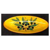 Tuscan Olives Italian Pottery Serving Dish Antipas