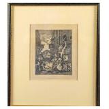 Framed Evening Engraving By T. Cook After W. Hogar