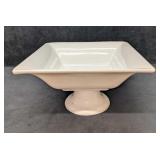 Large White Ceramic Footed Centerpiece Bowl