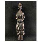 Black Resin Statue of a Woman
