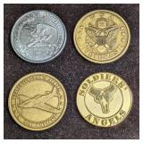 4 US Military NRA Challenge Coins/Tokens