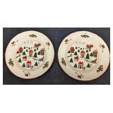2 Retired Jamestown China Joy Of Christmas Dinner