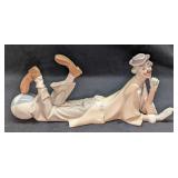 Lladro Porcelain Clown With Beach Ball Figurine