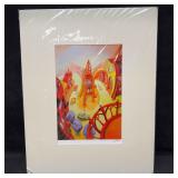 Suro Kim Print Signed Surrealistic Car Through Win