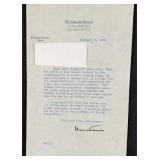 Signed Norman Cousins Saturday Review Letter