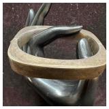 Mid-Century Mexican Modernist Sterling Silver Hing