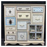 Miniature Cabinet with Pull-Out Diorama Rooms Disp