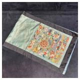 Antique Chinese Silk Embroidered Panel Late Qing R