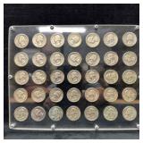 Quarter Coin Set of 35 Thirty Five Silver Washingt