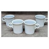 4 Fiesta Periwinkle Blue Mugs