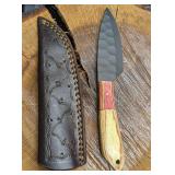 MHS Cutlery Carbon Steel Knife & Leather Sheath RT