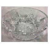 Press Cut Clear Glass Round Bowl