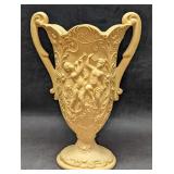 Vintage Resin Romanesque Style Vase With Handles