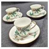 3 Vintage Noritake China 5665 Demitasse Cups & Sau