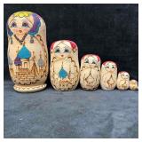Russian Matryoshka Nesting Dolls Seven Piece Hand