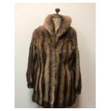 Brown Muskrat Sterling Fur Coat