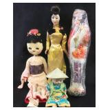 Set of 4 Asian Dolls