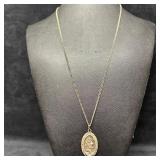 Sterling Silver Saint Christopher Medal Pendant Sa