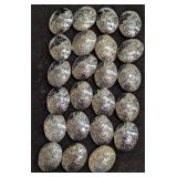 23 Antique Silver Plated Pendant Oval With Hang Ho