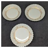 3 Retired Haviland Ladore Coupe Soup Bowls