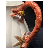 Fitz & Floyd Coral/Shells Pitcher