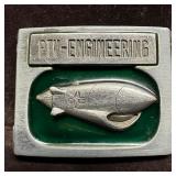 1977 PTV-Engineering Missile Belt Buckle Ehull Des