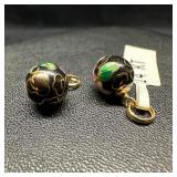 Cloisonnï¿½ enamel findings on 14k Gold