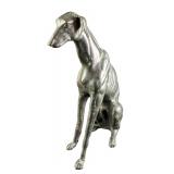 Large Vintage Brass GreyHound Statue