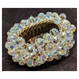 Vintage Expansion Cha Cha Clear Bead Bracelet