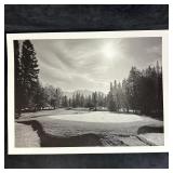 Black and White Inkjet Photography Print Golf Cour