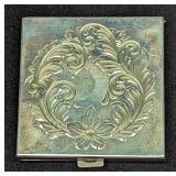 Vintage sterling Silver Powder Engraved Compact