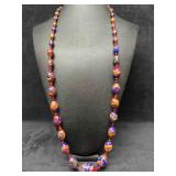 Murano Venetian Lamp Work Art Glass Red Blue Orang