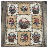 Floral Basket Woven Throw Blanket Goodwin Weavers