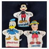Vintage Disney Hand Puppets Mickey Donald
