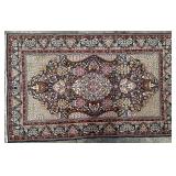 Hand-Knotted Persian Rug with Floral Medallion Des