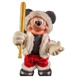 Disney Rubber Santa Mickey Mouse With A Bat
