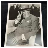 Analog Photo Print of Winston Churchill V for Vict