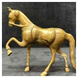 Equestrian Solid Brass Horse Statue Figurine Decor