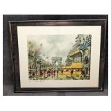 Framed Maurice Legendre Champs Elysees Print