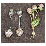 Murano Venetian Art Glass Lamp Work Earrings And B