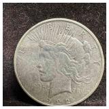 1922 Peace Dollar D Mint Silver Coin