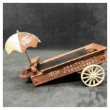 Vintage Cast Iron Horse Drawn Wagon Fresh Fruits a