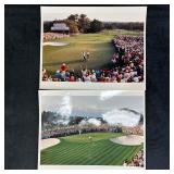 Set of Two Golf Masters Tournament Crowd Style Sce