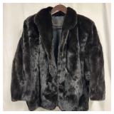 Black Fur Mink Coat Short Length Jacket